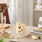 HASTHIP Candle Holder Stand for Home Decor with Dual Tea Light Design | Natural Wood Memorial Gift