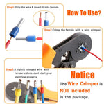 HASTHIP Ferrule Wire Crimp Connector Kit for Wiring Projects with 1200pcs Copper Terminals