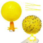 HASTHIP USB Fly Trap Balls for Kitchen and Living Room with LED Attractant Light | 3.15 in Yellow Sticky Pest Control