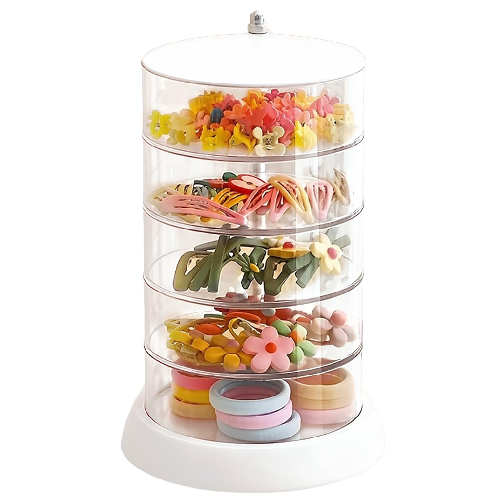 HASTHIP Jewelry Organizer Box for Earrings and Necklaces with 72 Compartments featuring Triple Tier Stepped Clear Acrylic Drawers | Space Saving Storage