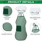 HASTHIP Kids Baking Set for Pretend Play with 15Pcs Tools and Waterproof Apron | Chef Costume