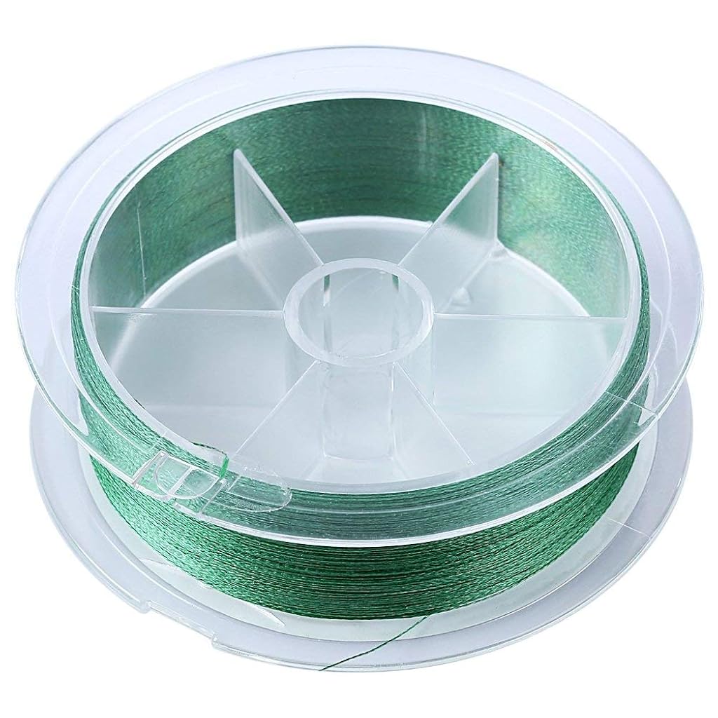 HASTHIP® Línea de Pesca Trenzada PE 4 Hilos 0.45mm 70LB 100M,Alta Resistencia y Durabilidad,Monofilamento de Bajo Estiramiento para Largos Lanzamientos Accesorio Pesca Verde (31.7KG