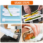 HASTHIP Sushi Making Kit for Beginners with Roller Bazooka and 2PCS Bamboo Mat | DIY Home Rolls