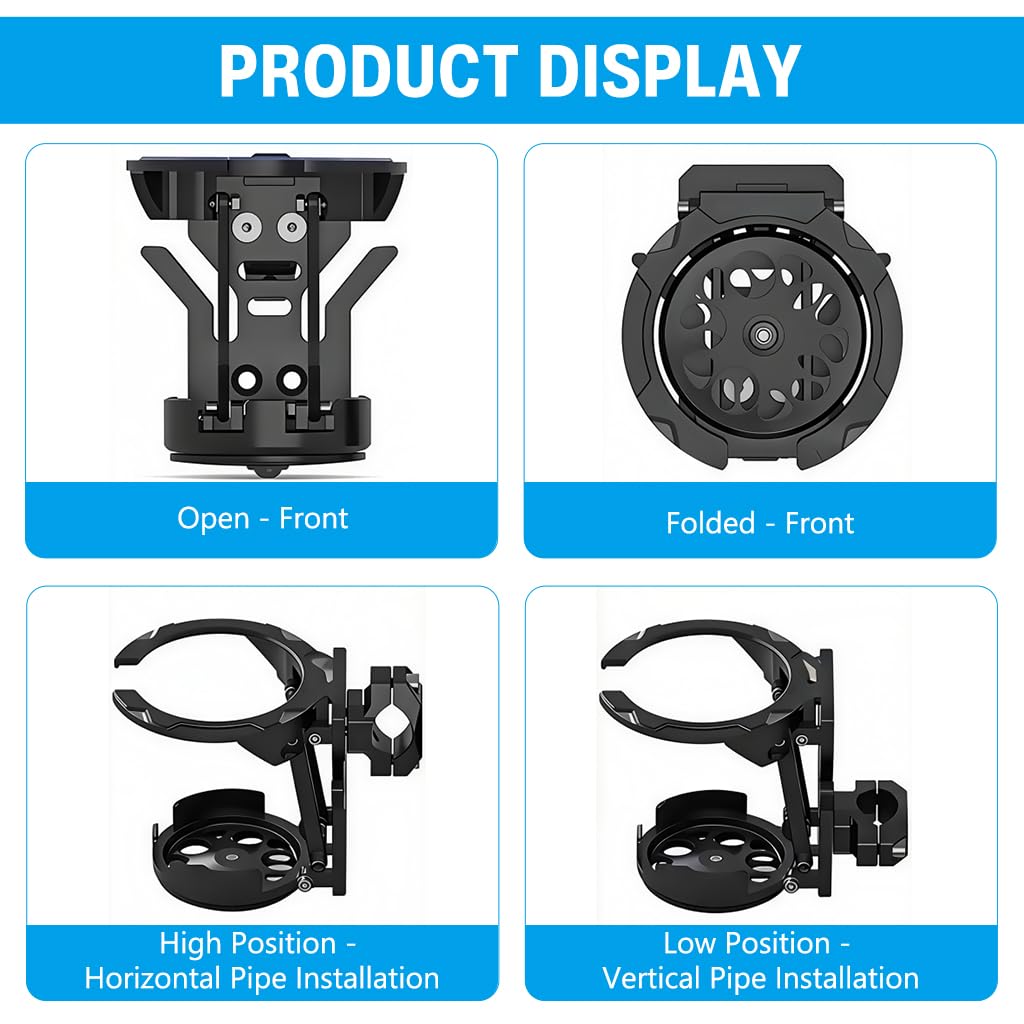 HASTHIP Adjustable Foldable Bike Water Bottle Holder for 20-28mm Handlebars