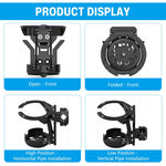 HASTHIP Adjustable Foldable Bike Water Bottle Holder for 20-28mm Handlebars