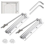 HASTHIP Door Closer 2 Pack for Home and Office with Folding Spring Arm | Stainless Steel Surface Mounted Automatic Design