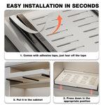 HASTHIP Under Sink Organizer for Kitchen and Bathroom featuring 12.5–20 in Adjustable Width | Smooth Gliding Carbon Steel Drawer
