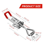HASTHIP® 4Pcs Metal Toggle Latch Clamp 1320Lbs Heavy Duty Adjustable Toggle Latch Clamp Over-center Latches Universal DIY Modification Toggle Clamps for Automotive, DIY Applications