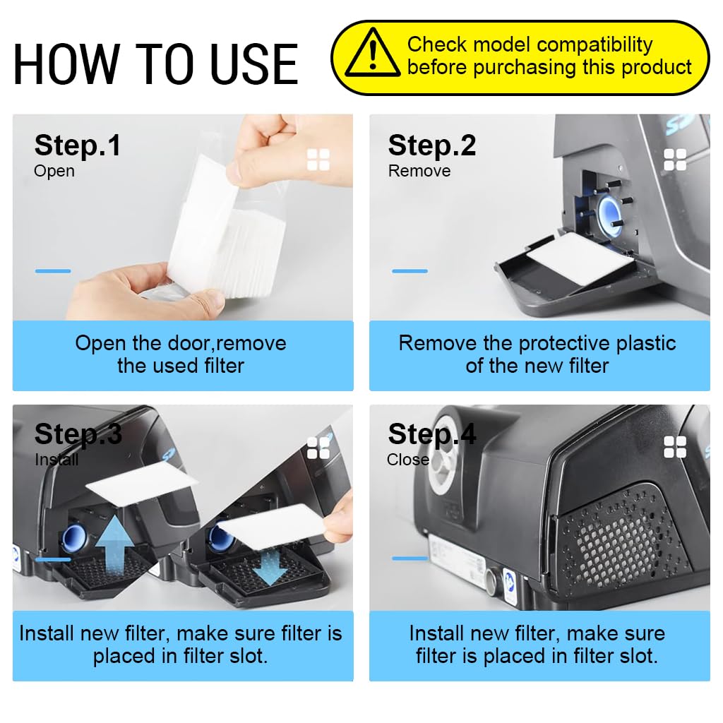 HASTHIP CPAP Machine Filters for ResMed AirSense10 AirCurve10 S9 featuring 70 cotton pieces | clean air protection
