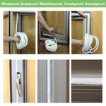 HASTHIP Door Sealing Strip for Soundproof and Dustproof Protection with Strong Adhesive 10 m White 3 PCS