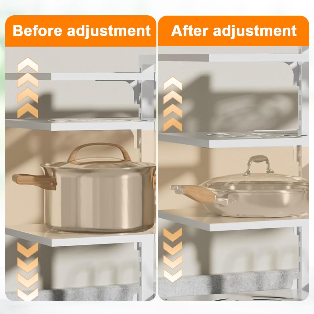HASTHIP Under Sink Organizer for Pots and Pans with 7 Adjustable Panels in Carbon Steel