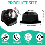 HASTHIP caster wheels for furniture and DIY projects featuring 360° swivel design | 8pcs 20mm self adhesive heavy duty build