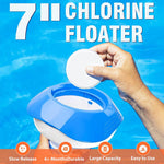 HASTHIP Pool Chlorine Floater for Swimming Pool and Spa featuring 7 in Design | Holds 3 in Tablets