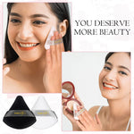 MAYCREATE® 2pcs Triangle Powder Puff For Women Makeup Sponge puff Face Dry Wet Makeup Puff for Loose Powder Body Powder, Cotton Cosmetic Sponge for Contouring, Under Eyes and Corners