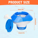 HASTHIP Pool Chlorine Floater for Swimming Pool and Spa featuring 7 in Design with Lid | 2PCS
