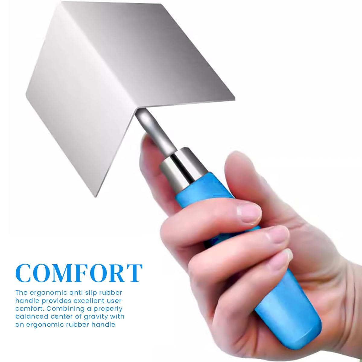 HASTHIP Stainless Steel Trowel Set for Plastering with Hand Welded Sharp Corner Blade 80 x 60mm