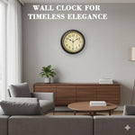 HASTHIP 12-Inch Vintage Silent Quartz Wall Clock Battery Operated
