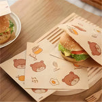 HASTHIP Food Wrappers for Sandwiches and Burgers featuring Greaseproof 18x18cm Sheets | 50 Pack