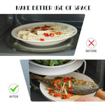 HASTHIP Microwave Plates for Heating with Double Layer 9.2×8.3 in Design | Food Grade PP