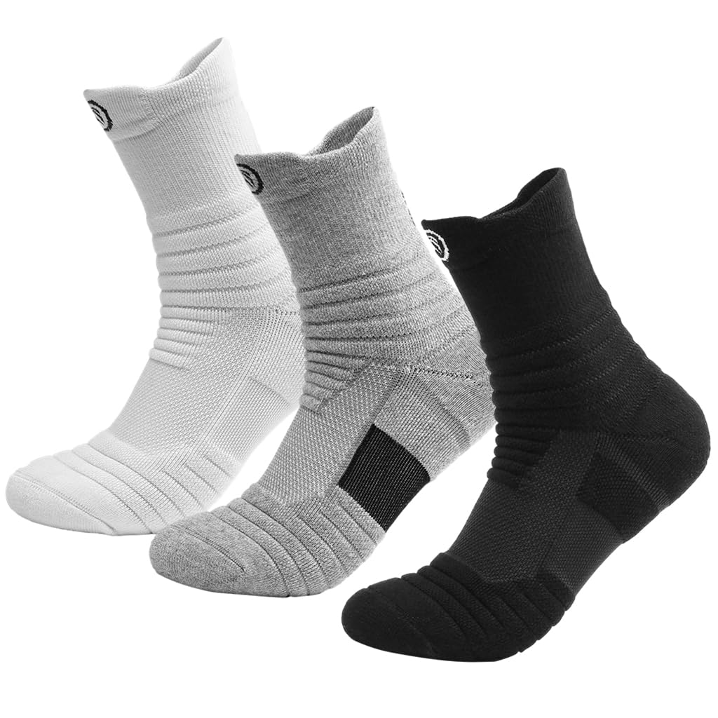 HASTHIP® Professional Sport Socks Basketball Socks Over the Anklet Socks Crew Socks Breathable Athletic Sports Socks