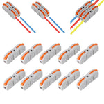 HASTHIP® Conectores de Cable de Palanca 10PCS,1 Entrada 1 Salida,Conectores Eléctricos Rápidos para Cables 28-12AWG Terminales Compactos Reutilizables Conexión Rápida Material