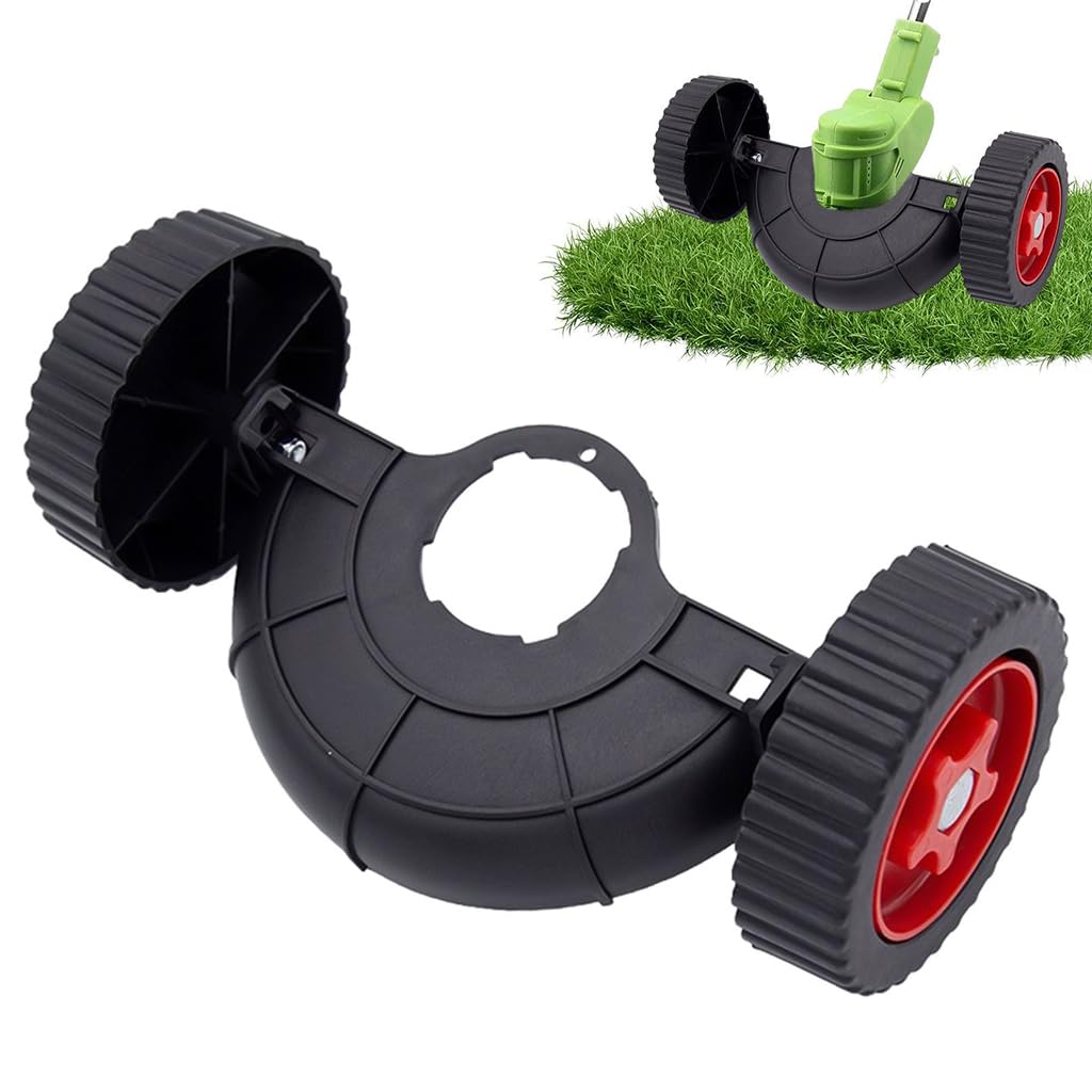 HASTHIP String Trimmer Wheel Attachment for Lawn Care with Adjustable Support Wheel | Plastic Weather Resistant Design
