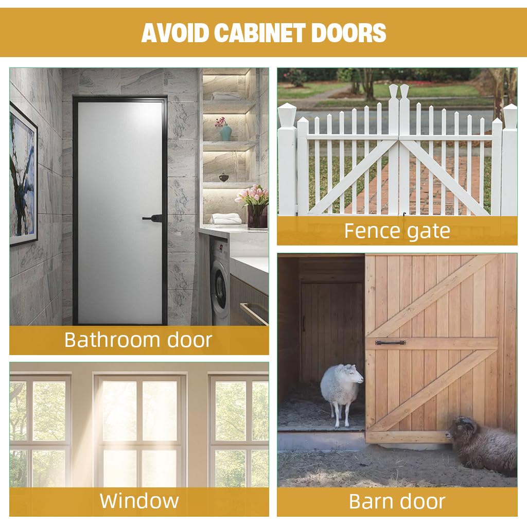 HASTHIP Door Latch Lock for Gates and Cabinets with 90° 180° Design featuring Zinc Alloy 2 PCS