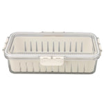 HASTHIP® Refrigerator Organizer Multifunctional Clear Fridge Storage Bins with Drain Tray, Stackable Food Containers for Fruits, Vegetables, Kitchen Pantry, Freezer, BPA-Free, Large Capacity,