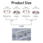 HASTHIP Metal Snap Buttons Kit for DIY Sewing and Clothing | 100 Sets with Pliers Tool