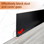 HASTHIP Wall Baseboard Molding Trim for Home Decor with Self Adhesive PVC Vinyl, 3.15×118.11 in Black