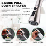 HASTHIP Kitchen Faucet for Sinks with 23.6 in Pull Down Spout and Dual Spray Modes | 304 Stainless Steel