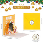 HASTHIP Christmas Greeting Card Set for Holiday Wishes featuring 3D Pop Up Designs 6 Pack