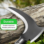HASTHIP Weed Remover Tool for Weeding and Soil Loosening with 2 in 1 Axe Head | Stainless Steel