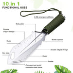 HASTHIP Gardening Shovel for Outdoor & Camping Use with 9 in 1 Tools and Ergonomic Handle | Stainless Steel Multi Tool