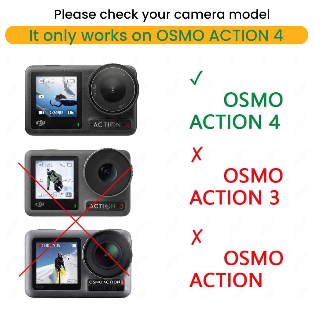 HASTHIP® Screen Protectors Lens Protector for DJI OSMO ACTION 4, Anti-glare HD Tempered Glass Screen Protectors with Removable Lens Cover, 9H Tempered Glass Screen Protectors for OSMO ACTION 4