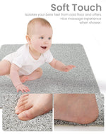 Non Slip Shower Mat, 23.6 x 23.6 inch Quick Drying PVC Loofah Bathmat, Easy Cleaning Shower Floor Mat for Shower, Tub, Bathroom, Wet Areas