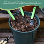 HASTHIP Gardening Tools Kit for Home Use with 4Pcs Set featuring Ergonomic Handles | Stainless Steel Hand Tools and Tool Bag
