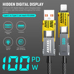 PD100W 4-IN-1 Multi-function Digital Fast Charging Cable, 480Mbps Data