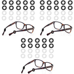 HASTHIP Glasses Ear Grip for Secure Fit with Silicone Anti Slip Sleeve | 10 Pairs Black and White