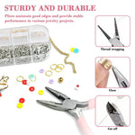 HASTHIP Jewelry Making Tool Set for DIY Crafts with Ergonomic Non Serrated Pliers | 8 Pieces