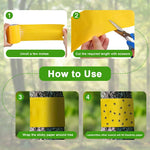 HASTHIP Sticky Insect Trap for Home and Garden with Double Sided Adhesive 10cm x 20m | Yellow Chemical Free Pest Control