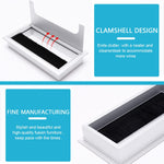 HASTHIP Wire Cable Hole Cover for Office Desk 160mm 80mm with Dust Proof Brush Silver