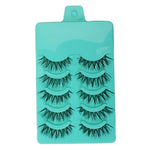 Supvox 5 Pairs Beauty Makeup Handmade Messy Cross Style False Eyelashes Green