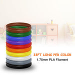 HASTHIP 3D Pen Filaments 10 Rolls 32.8ft Each for 3D Drawing with Low Temperature PCL | 10 Colors