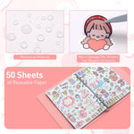 HASTHIP A5 Reusable Sticker Book for Collection with 32 Sheets and Spiral Binding | Includes Tweezer and Transfer Shovel