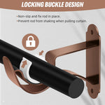 HASTHIP Curtain Rod Holders for 28mm Rods featuring Reinforced Metal Wall Brackets | 4Pcs Set