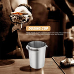 HASTHIP® 51mm Coffee Dosing Cup Stainless Steel Portafilter Cup No Spill Wide Mouth Coffee Powder Compatible with Espresso Machine Precision Barista Tool 120ml Capacity