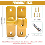 HASTHIP Door Latch Lock for Gates and Cabinets with 90° 180° Design featuring Zinc Alloy 2 PCS