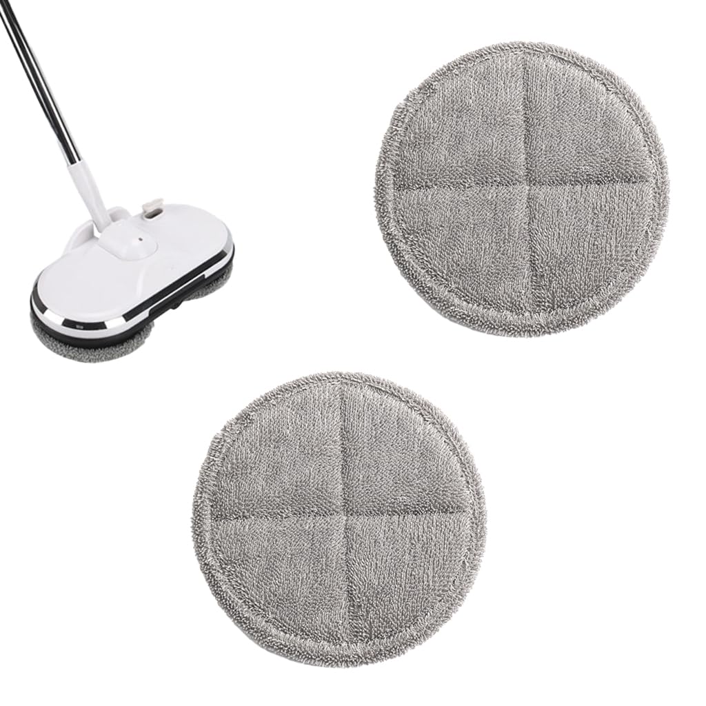 HASTHIP® 2Pcs Replacement Mop Pads for AGARO Floor Scrubber 16cm/6.3 inches Mop Pads Water Abserbent Scrubbing Pads Cleaning Pads Universal Replacement Mop Pads.
