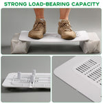 HASTHIP Squat Toilet Cover with Removable Drain Lid featuring Lifting Handle 30x50cm White